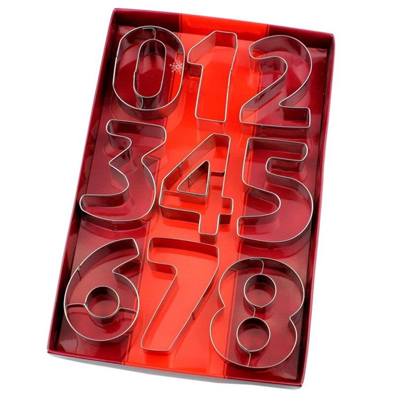 0 To 8 Big Number Cookie Cutter Set Steel