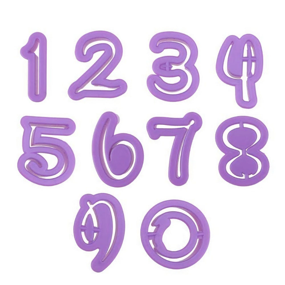0 To 9 Disney Style Number Cutter Set Plastic