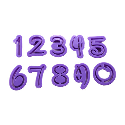 0 To 9 Disney Style Number Cutter Set Plastic