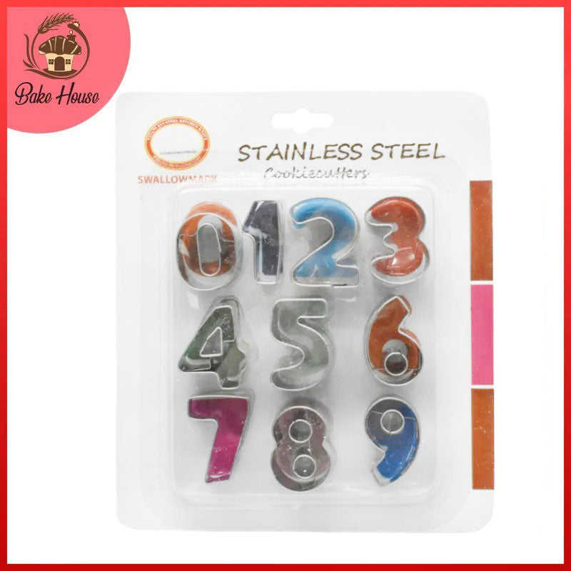 0 To 9 Numbers Cookie Cutter Stainless Steel