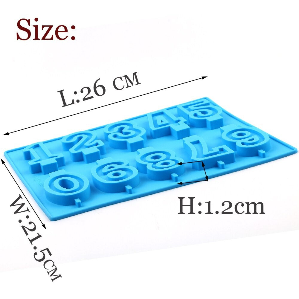 0 To 9 Stylish Numbers Silicone Lollipop
