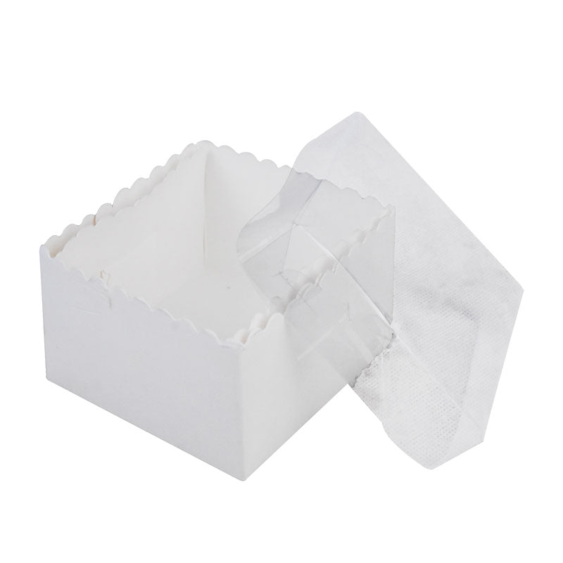 Sweet Treat Box 3.8 X 3.8 X 2.5 Inch With Clear Lid