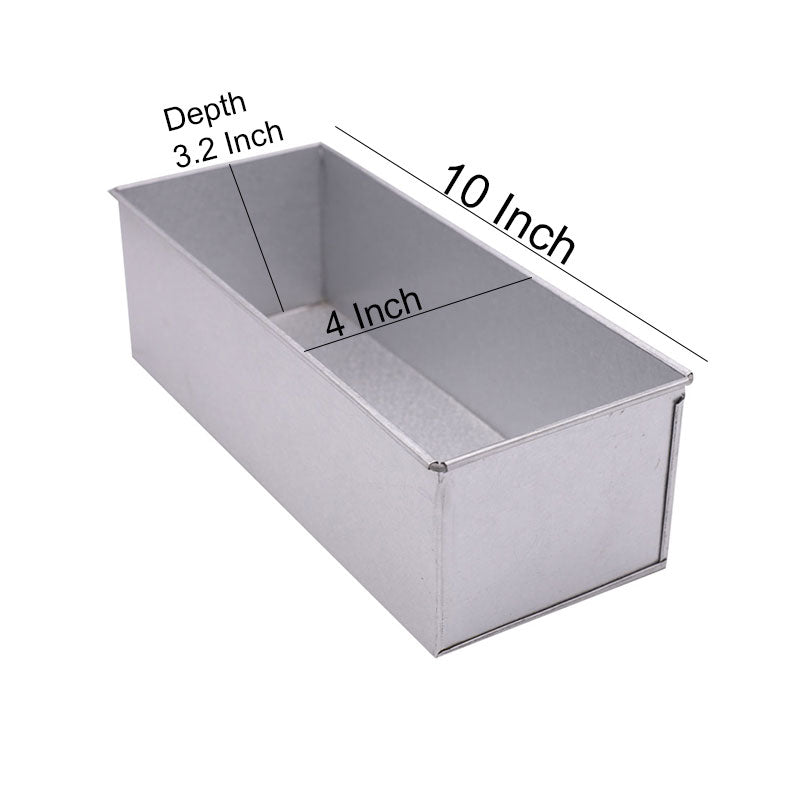 Loaf Cake Baking Mold Silver 10 Inch