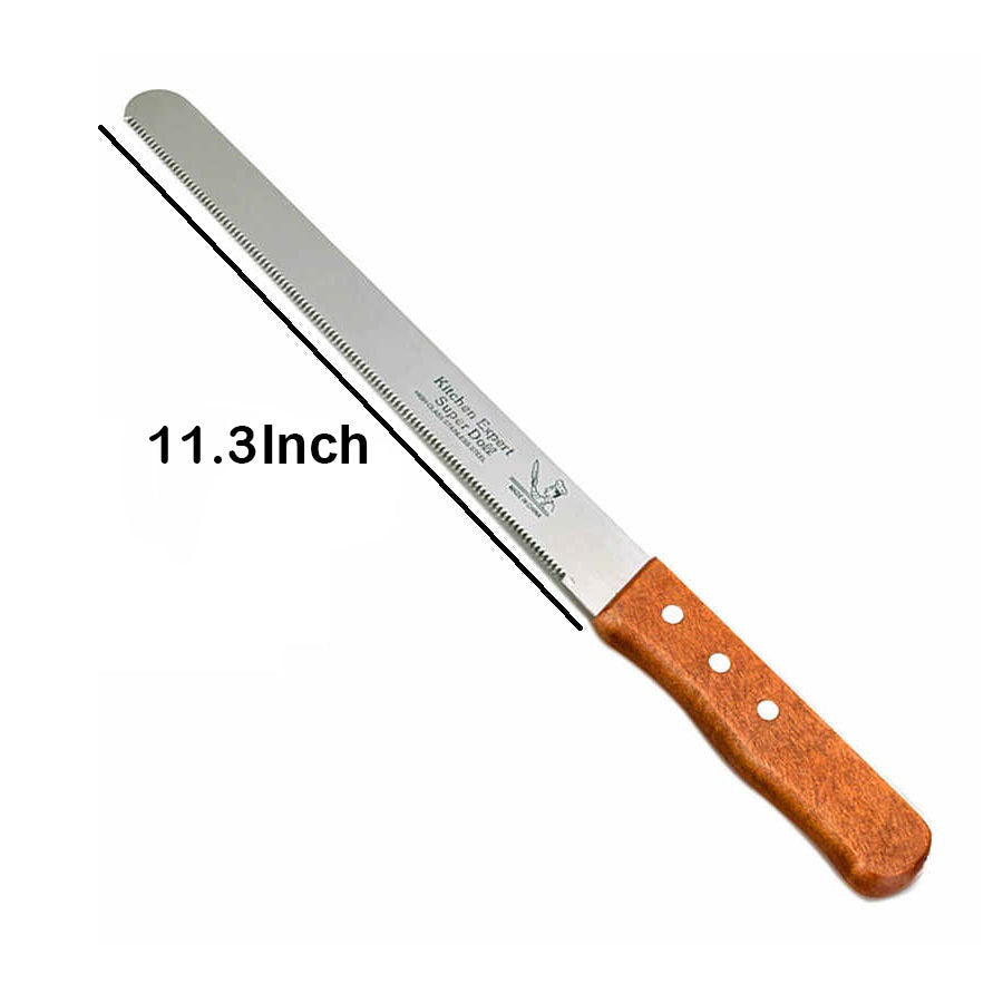 Cake Cutting Knife Steel With Wood Handle 10 Inch