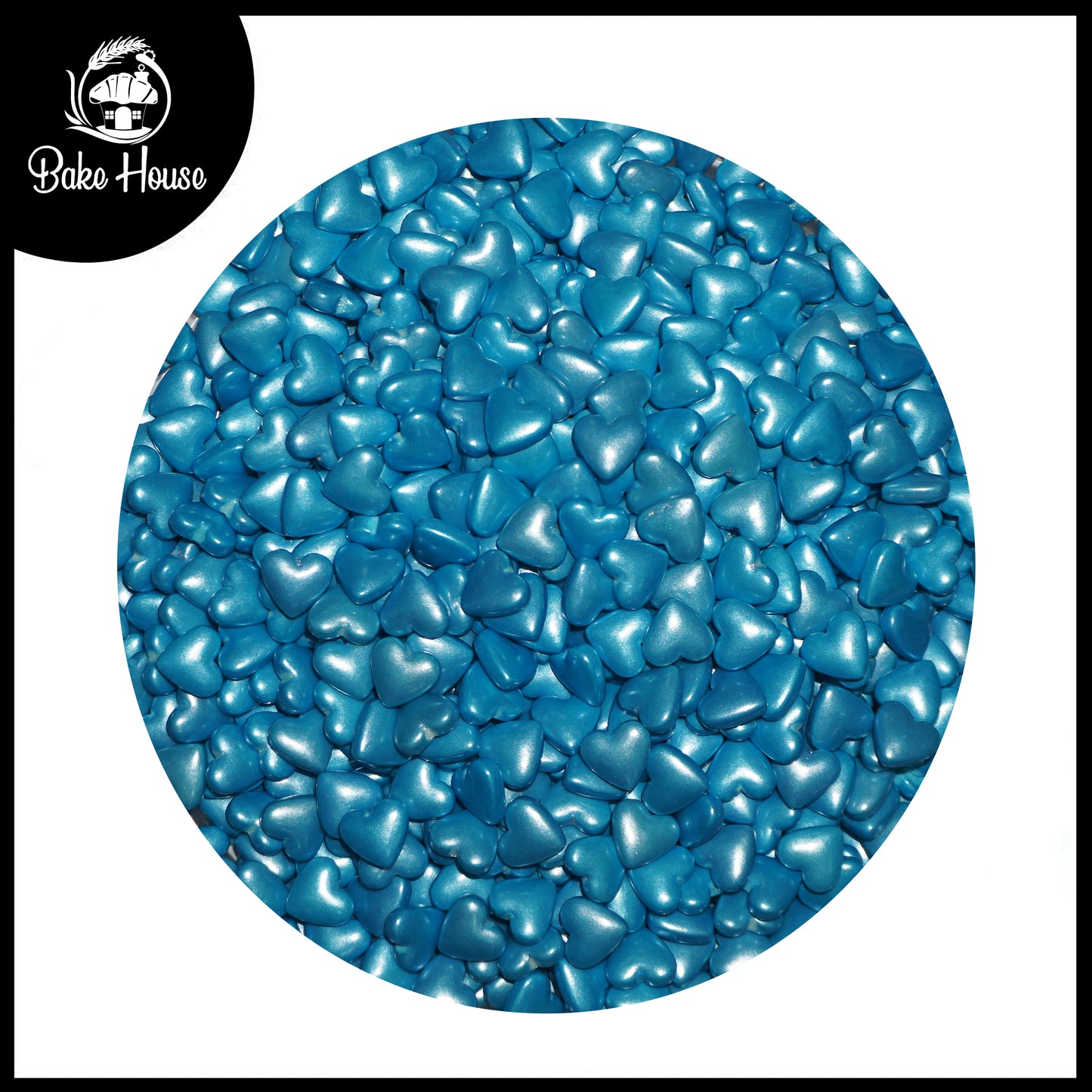 Bake House Ocean Blue Heart Sprinkles
