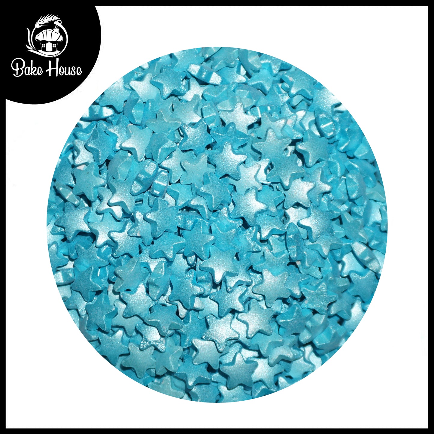 Bake House Sky Blue Star Edible Sprinkles