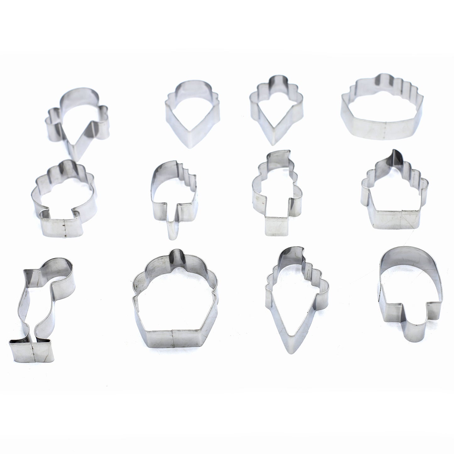 IceCream Cookie cutter Stainless Steel 12 Pcs set