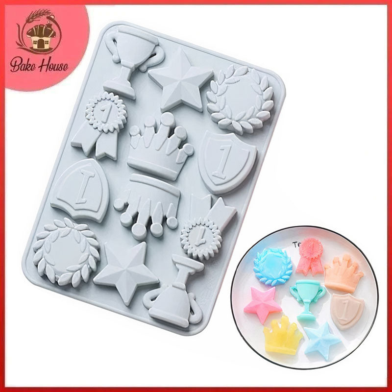 12 Consecutive Trophy Crown Silicone Mold