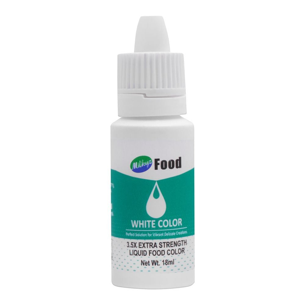 Milkyz Food Liquid Food Color White 18ML Dropper Bottle