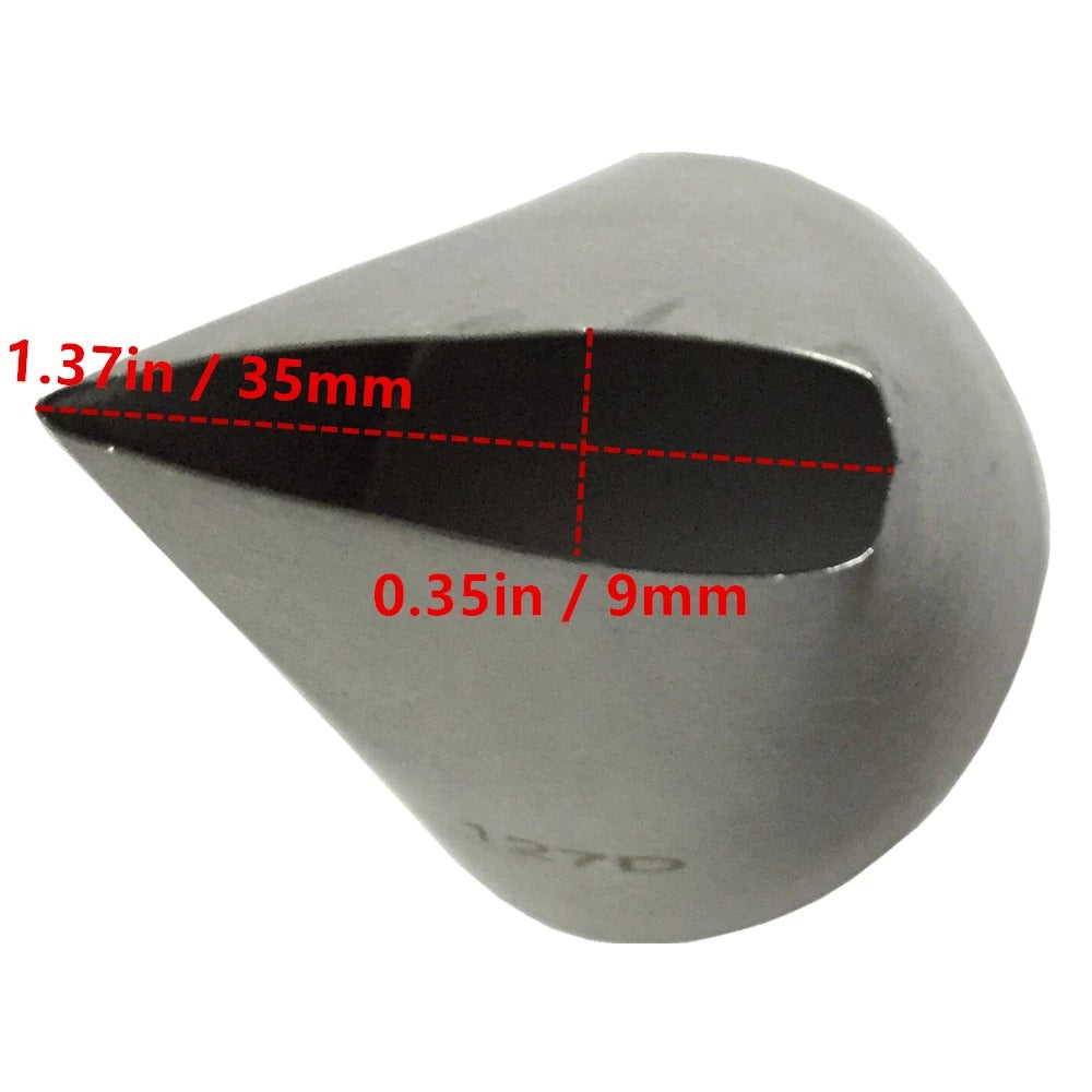 127D Large Size Flower Petal Icing Nozzle Stainless Steel