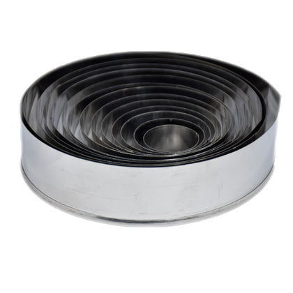14Pcs Round Cookie Cutter Set Stainless Steel