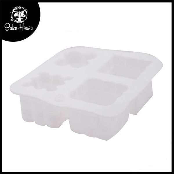 4 Different Design Silicone Mousse And Candle Mold 4 Cavity