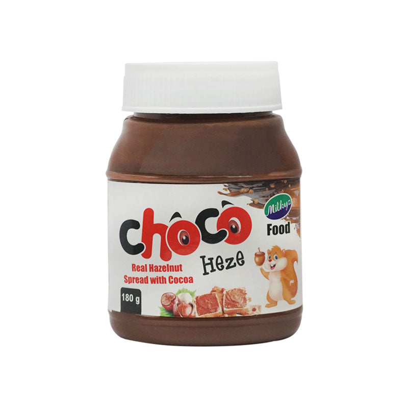 Milkyz Food Choco Heze Real Hazelnut Spread With Cocoa 180g Jar