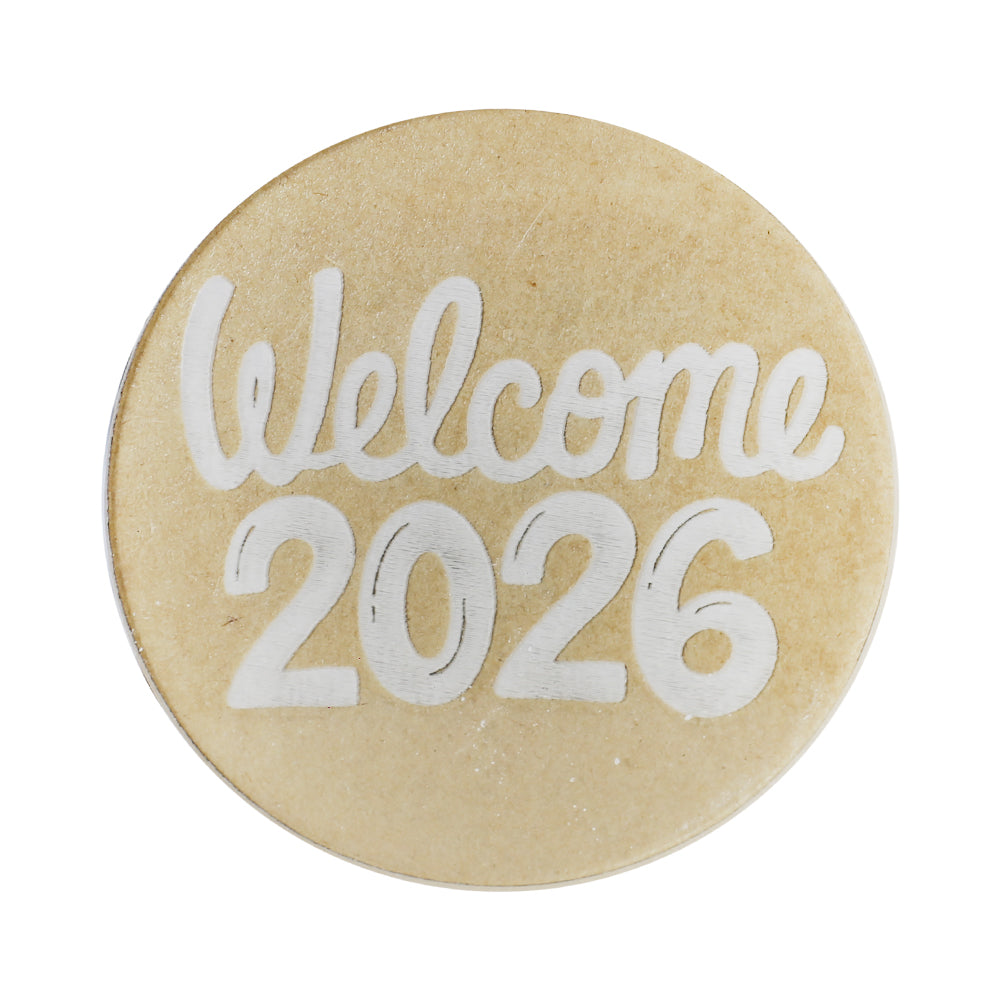 Welcome 2026 Fondant Stamp Plastic