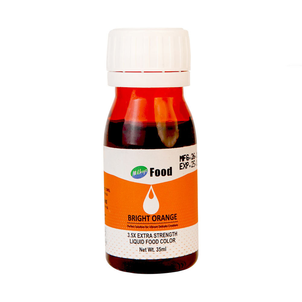 Milkyz Food Liquid Food Color Bright Orange 35ML Bottle