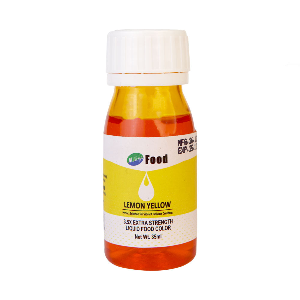 Milkyz Food Liquid Food Color Lemon Yellow 35ML Bottle