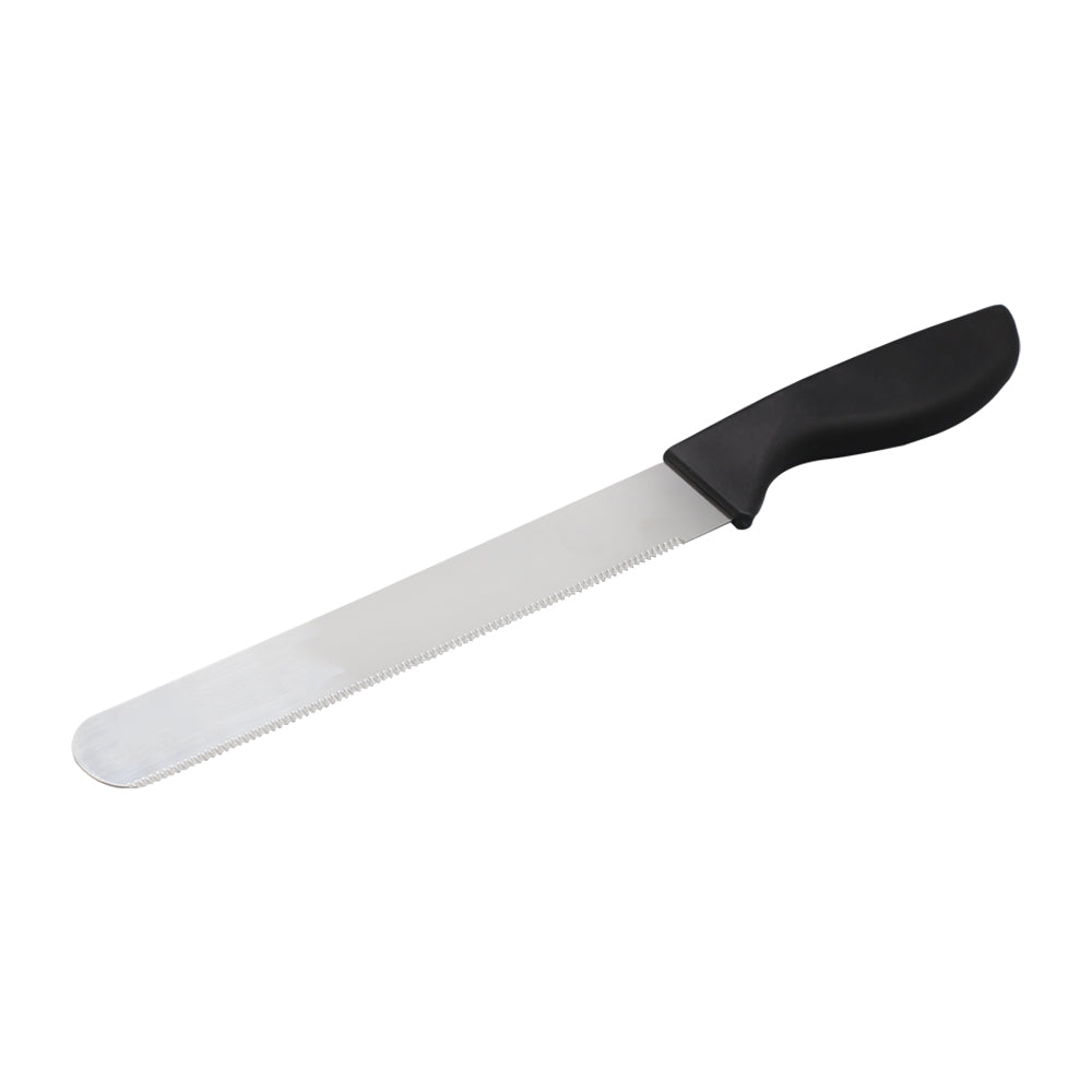 Cake Cutting Knife Steel With Black Plastic Handle 20Cm