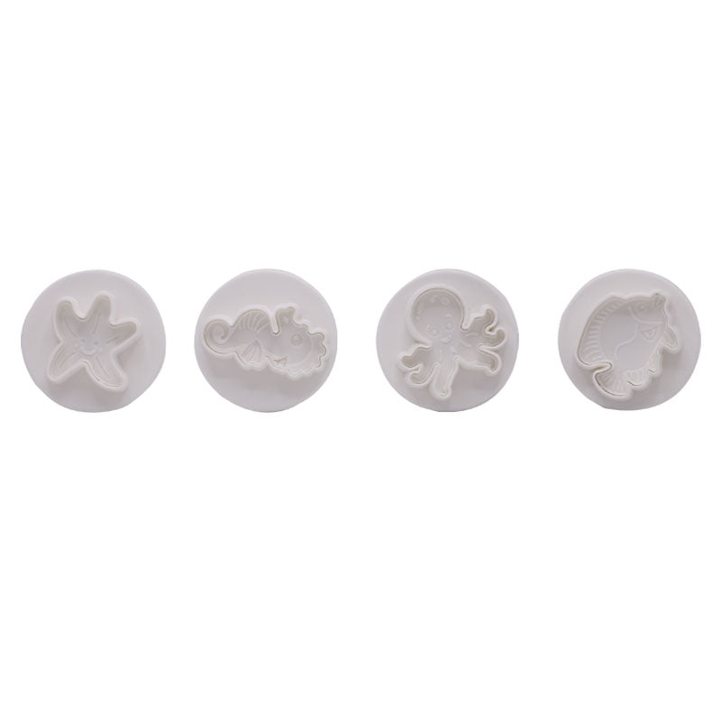 Sea Animals Plunger Cutter 4Pcs Set