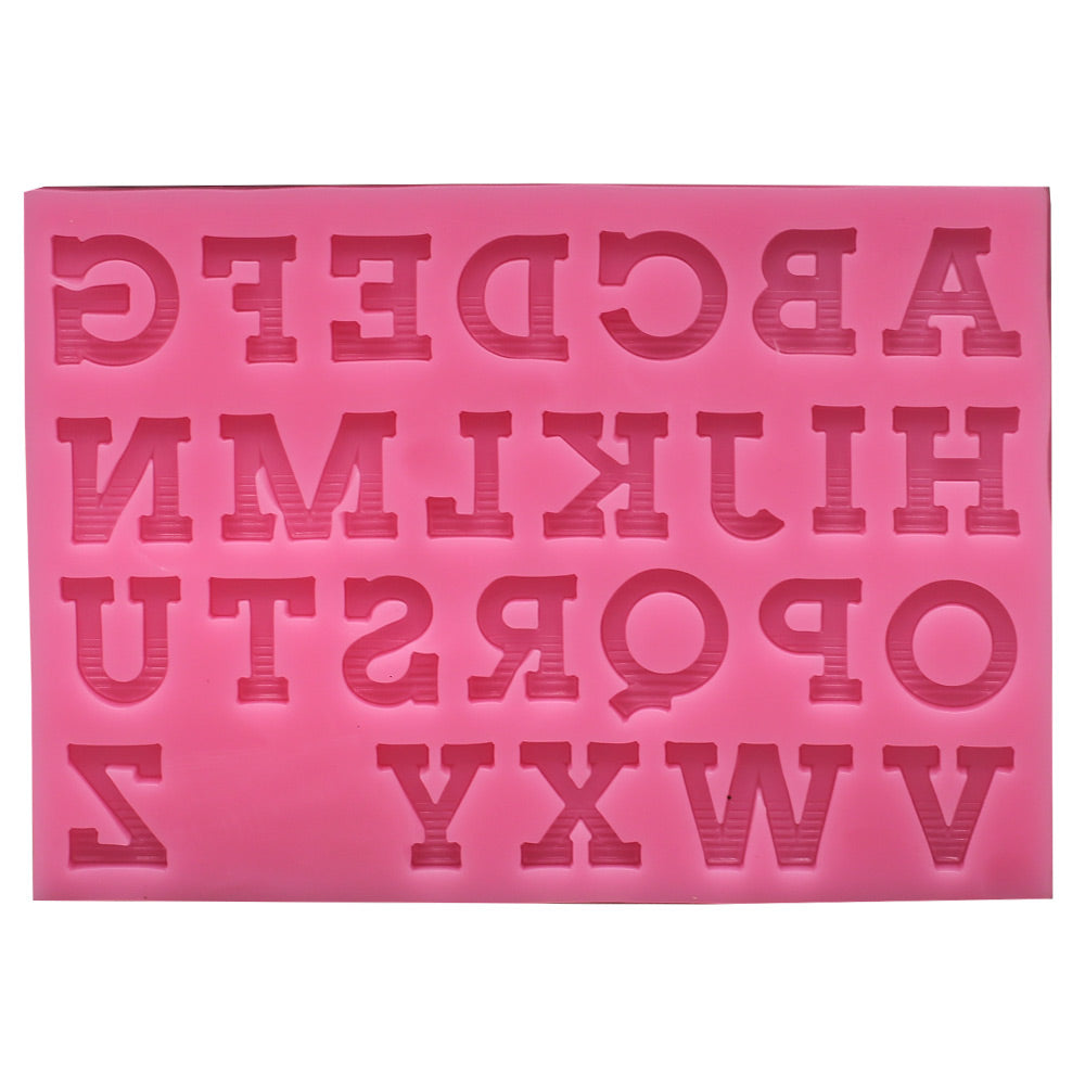 Uppercase Alphabet A-Z Silicone Fondant Mold