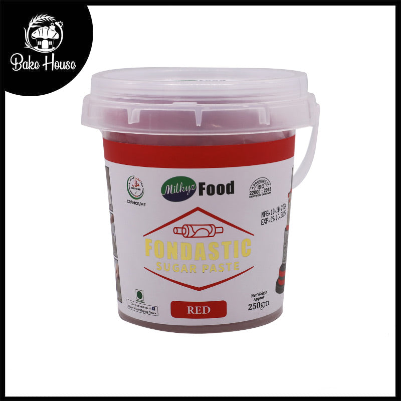 Milkyz Food Fondastic Red Fondant Sugar Paste 250gm