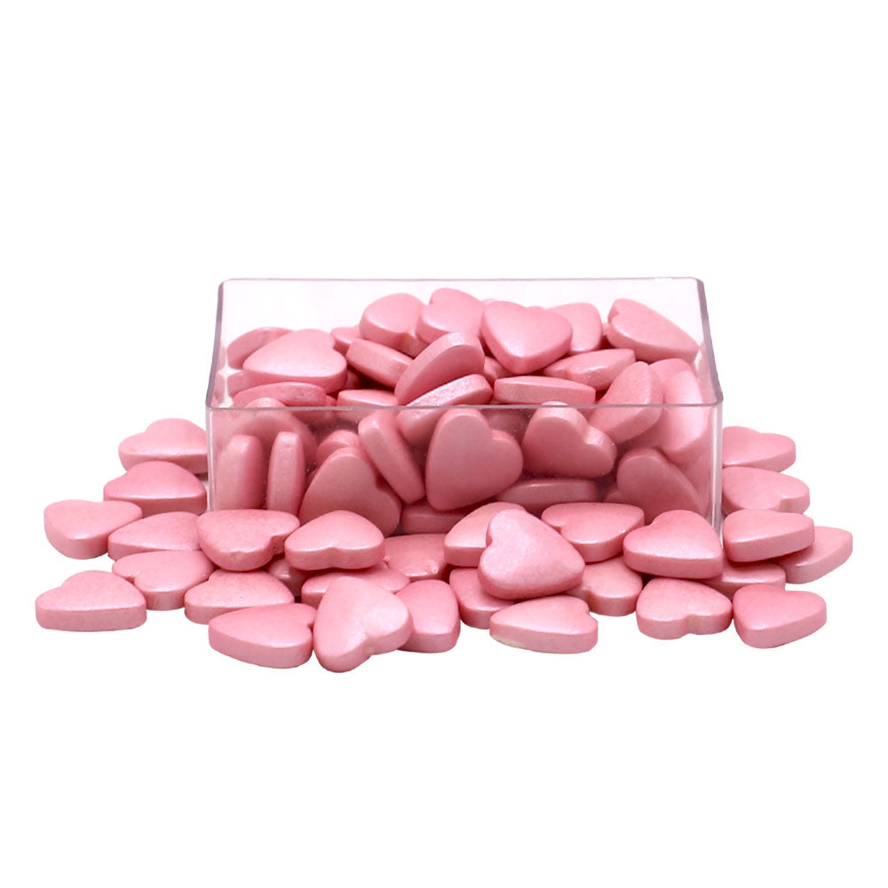 Baby Pink Shinny Hearts Edible Sprinkle 30g Pack