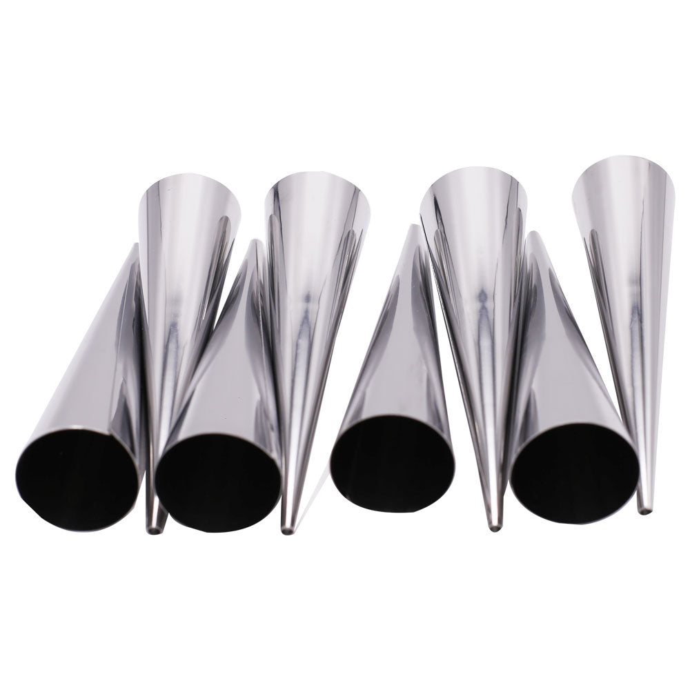 Cream Roll Cones Medium 6Pcs Set Stainless Steel