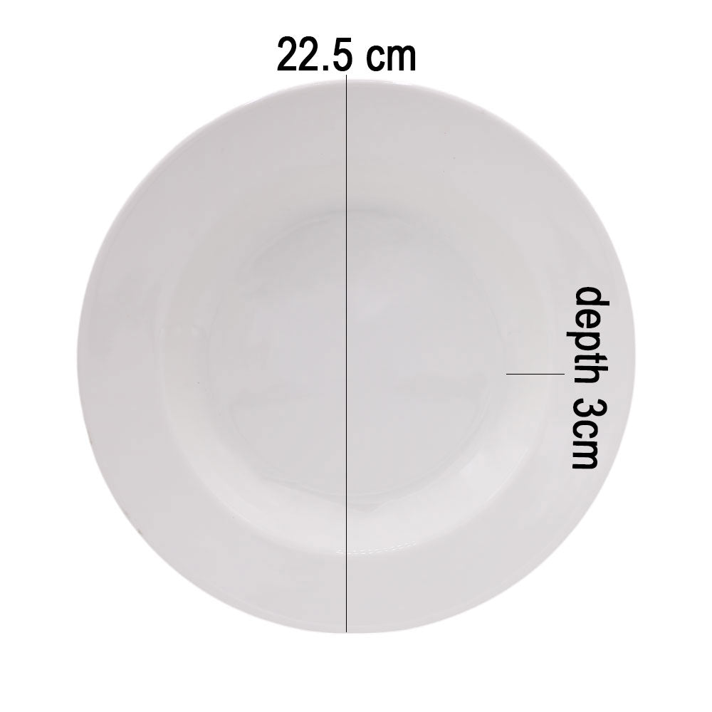 Melamine Round Dessert Plate White
