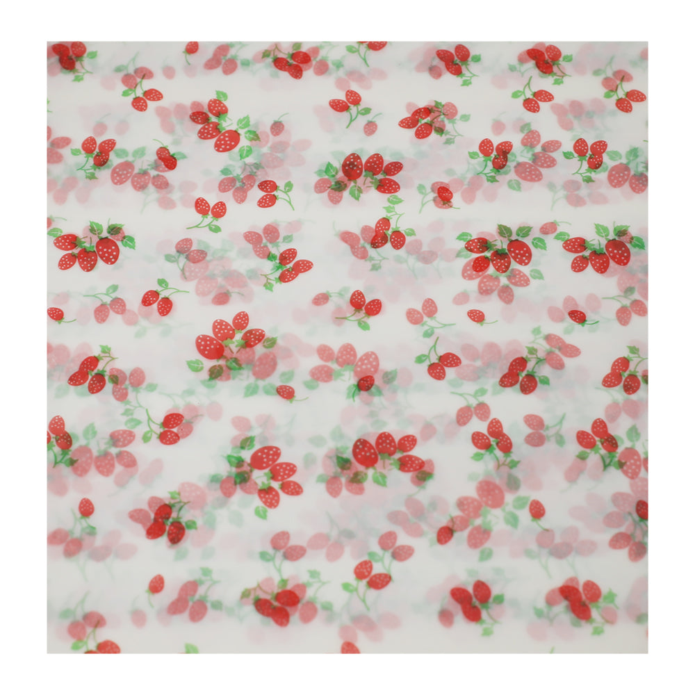 Strawberry Design Wax Paper 50Pcs Pack