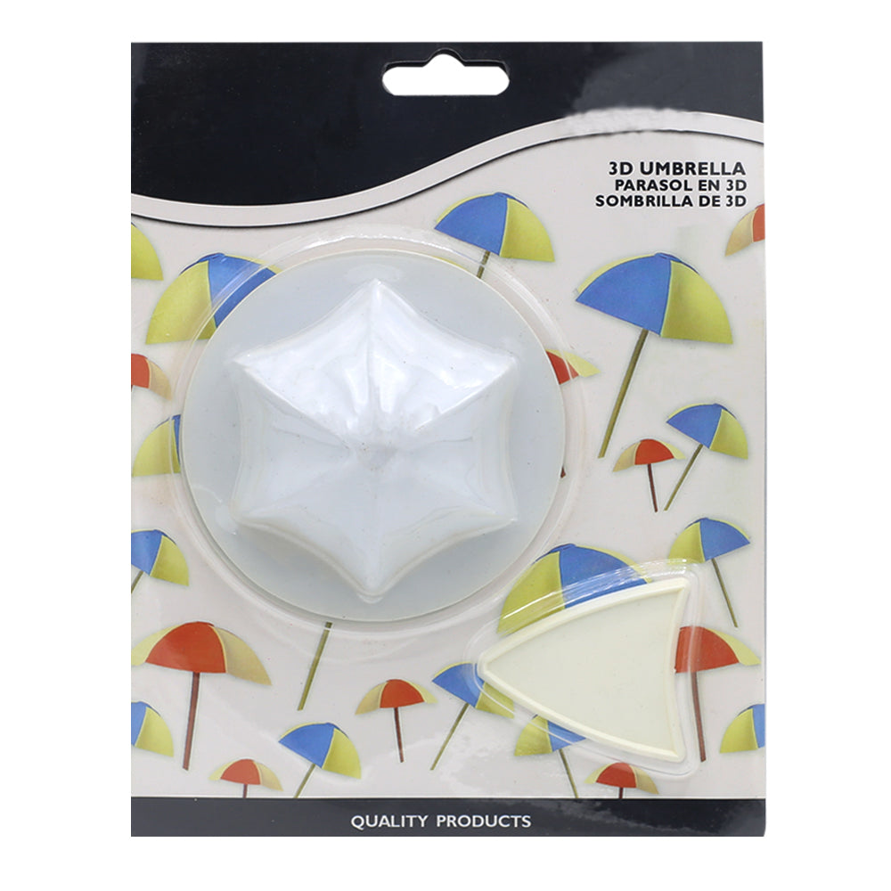 Umbrella Fondant cutter Plastic 2 Pcs set