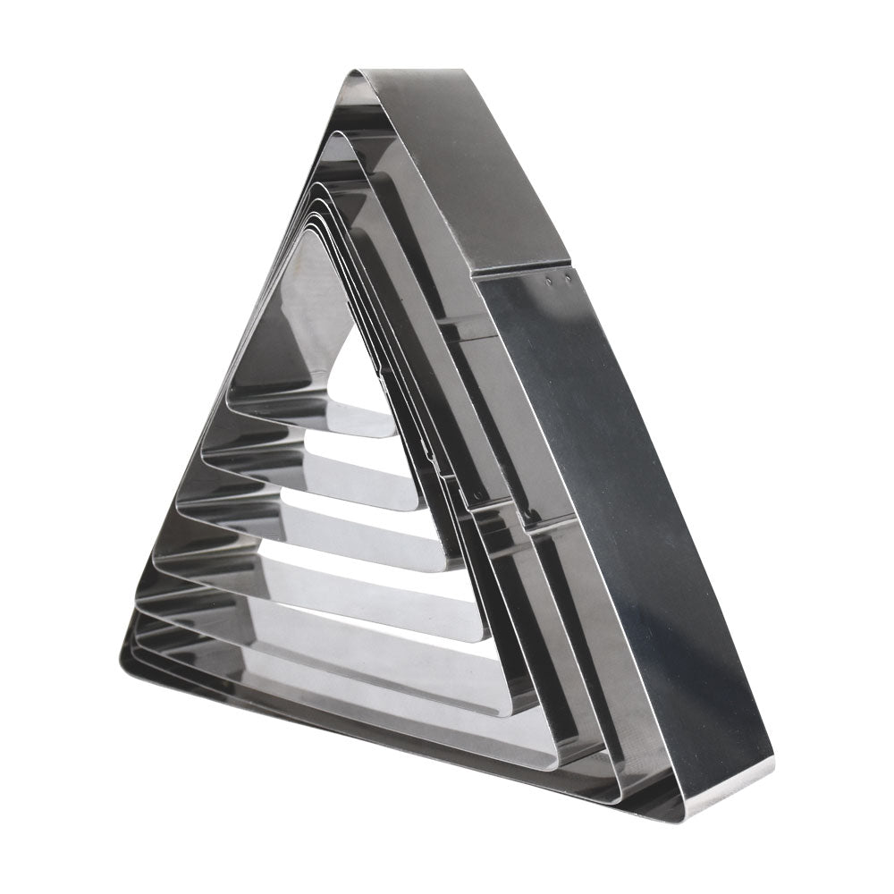 Triangle Cookie & Fondant Cutter Stainless Steel 8Pcs Set
