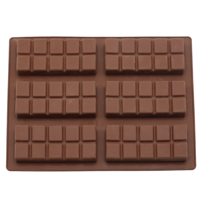 Silicone Chocolate Block Kitkat Bar Mold 6 Cavity