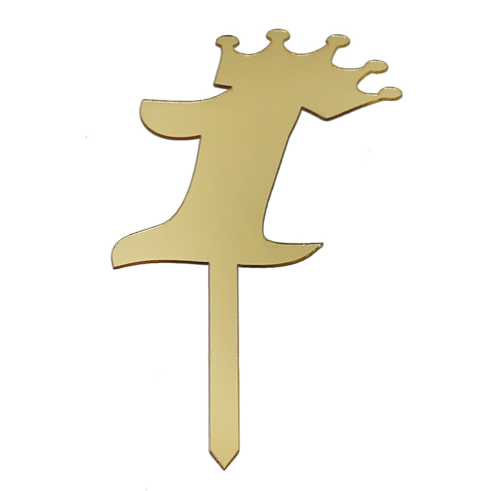 Number Cake Topper Golden (One)