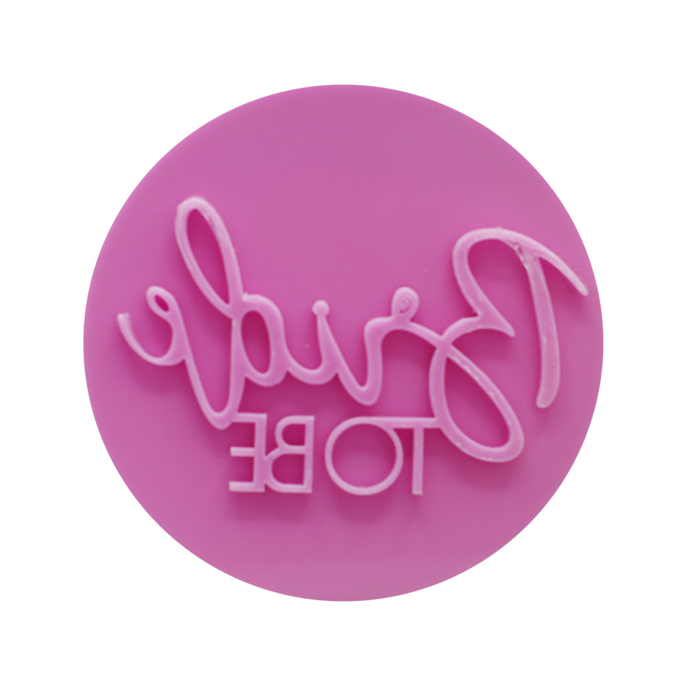 Bride To Be Pink Fondant Stamp Plastic