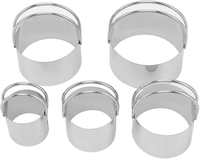 Round Cookie Cutter With Steel Handle 5pcs Set