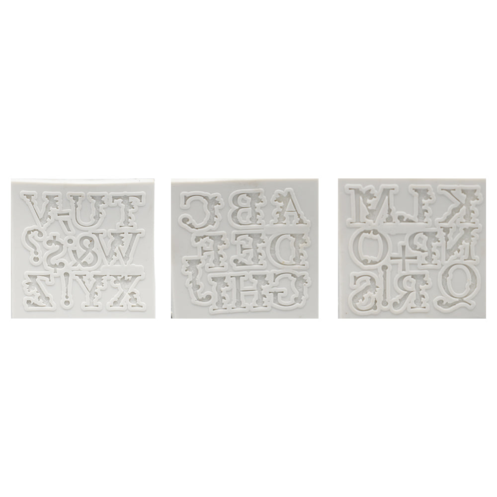 A to Z Alphabet Silicone Fondant Mold 3Pcs Set