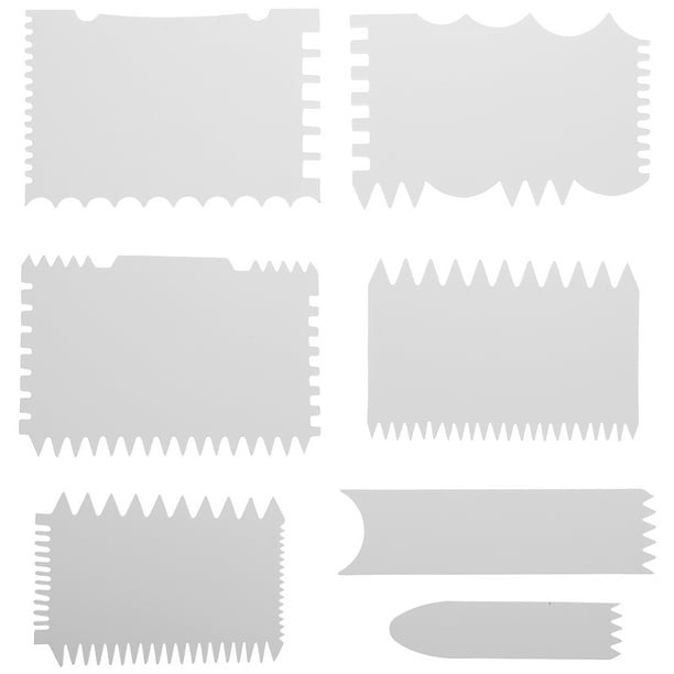 7Pcs Cake & Dough Plastic Scrapers