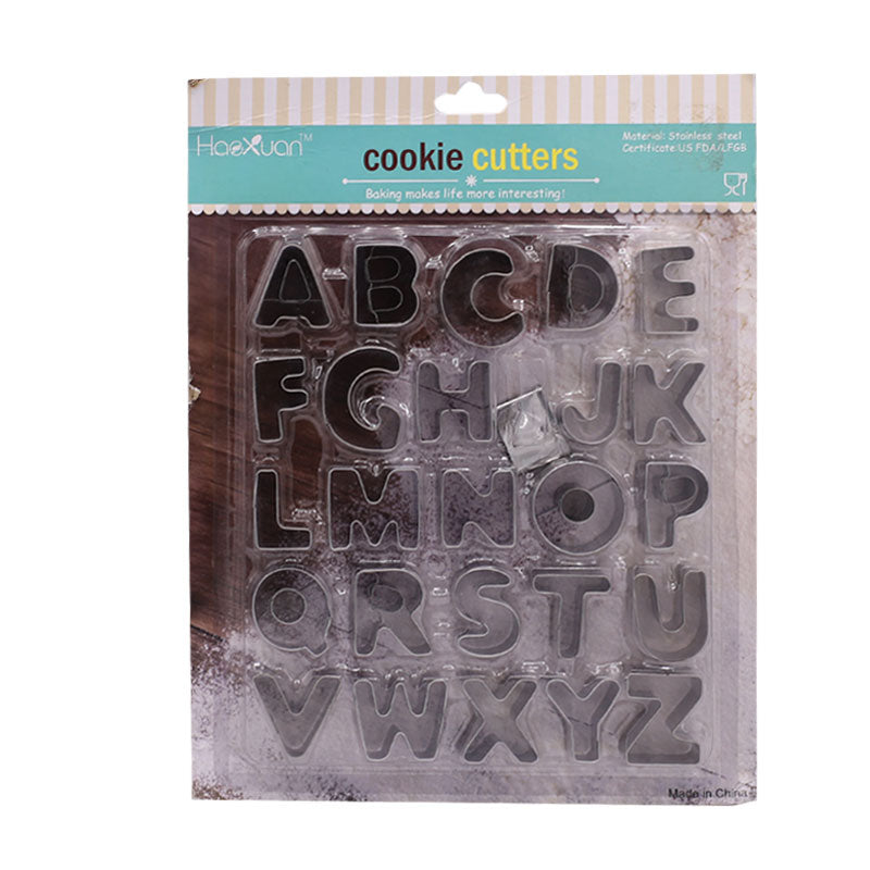 A to Z UpperCase Alphabet Stainless Steel Cookie Cutter