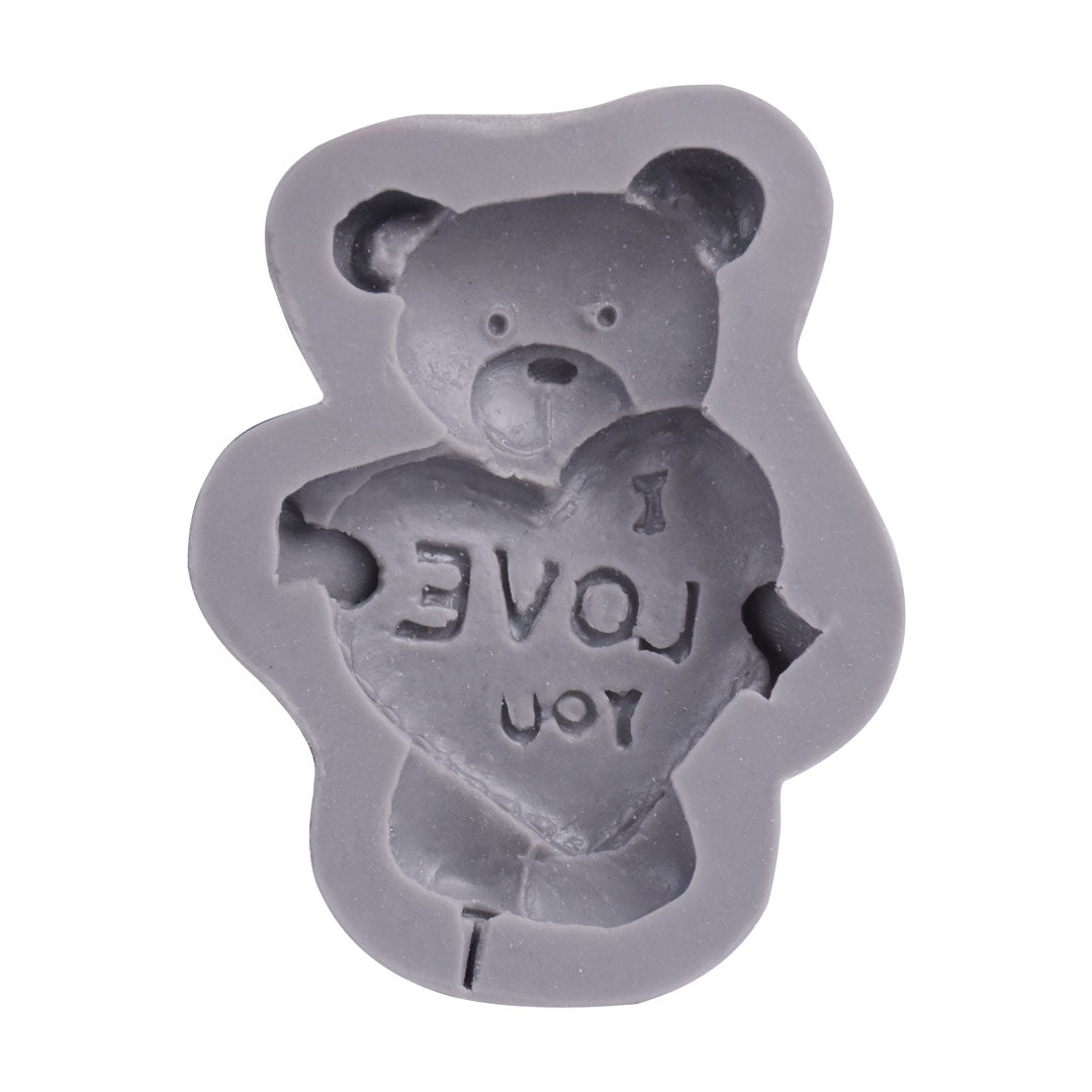 Teddy Bear With Heart Silicone Lollipop Mold