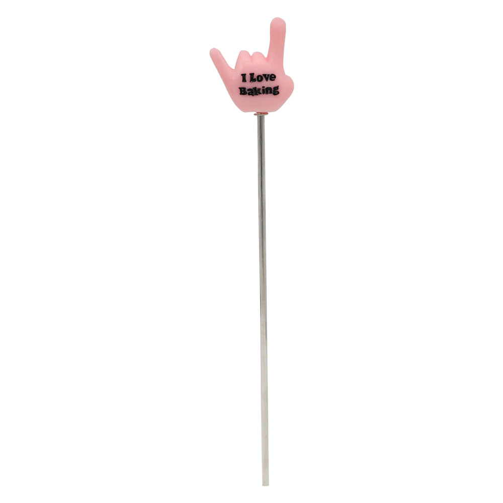 Hand Design Cake Tester Stainless Steel With Plastic Handle