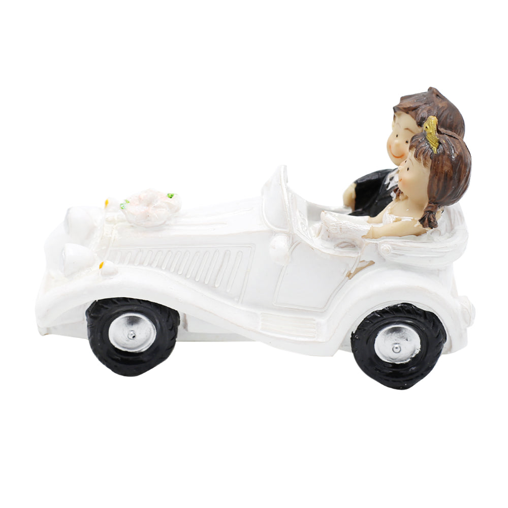 Bride And Groom In Car Cake Topper