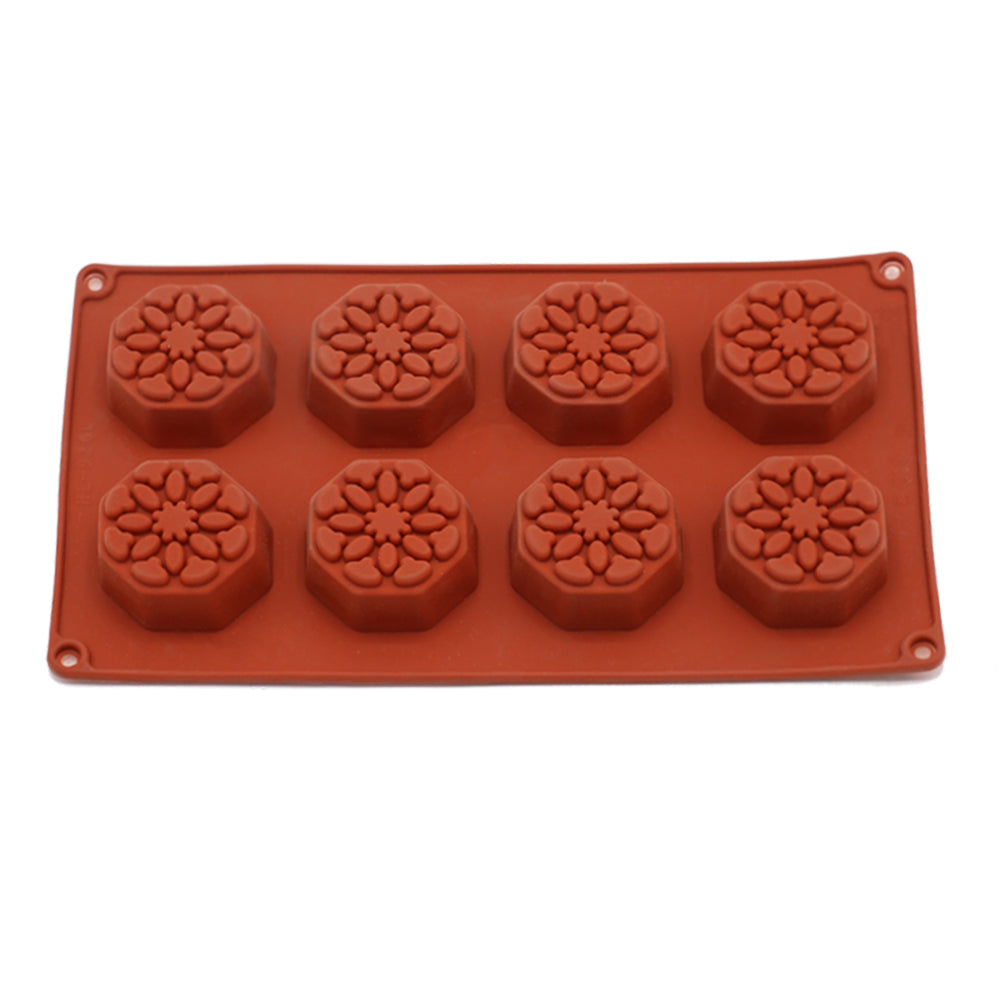 Round Tart Silicone Baking Mold 8 Cavity