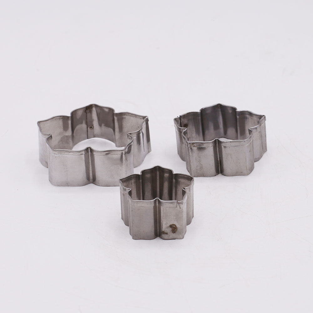 5 Petal Flower Cookie Cutter Stainless Steel 3Pcs Set