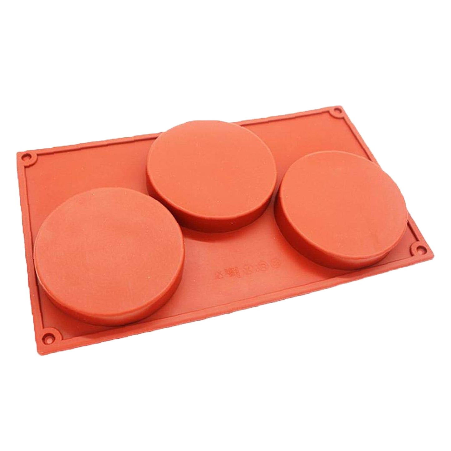 Disc Coaster Shape Silicone Chocolate Dessert Mold 3 Cavity