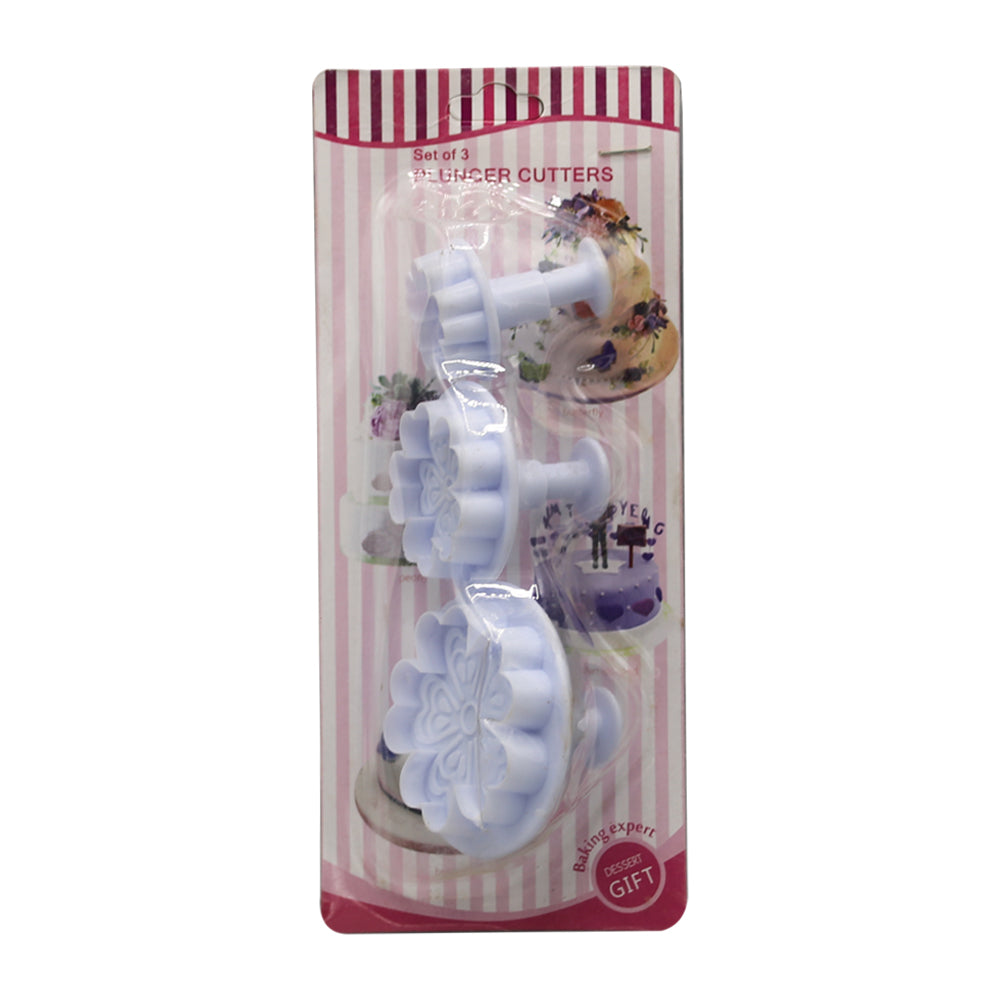 Heart Flower Shape Plunger 3Pcs Set