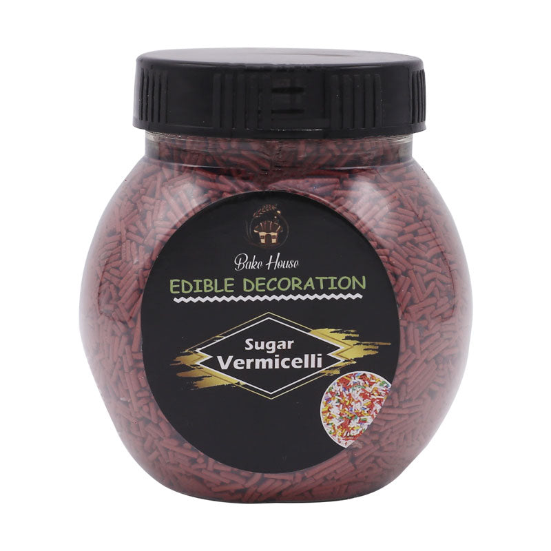 Edible Cake Decorating Vermicelli 200g Pack - Mahroon