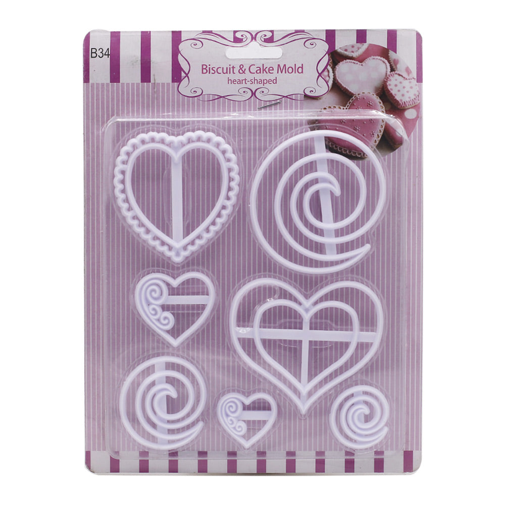Hearts And Swirls Cutter 7 Pcs Set