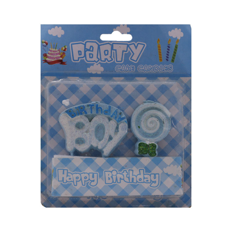 Birthday Boy Cake Candle (Design 5)