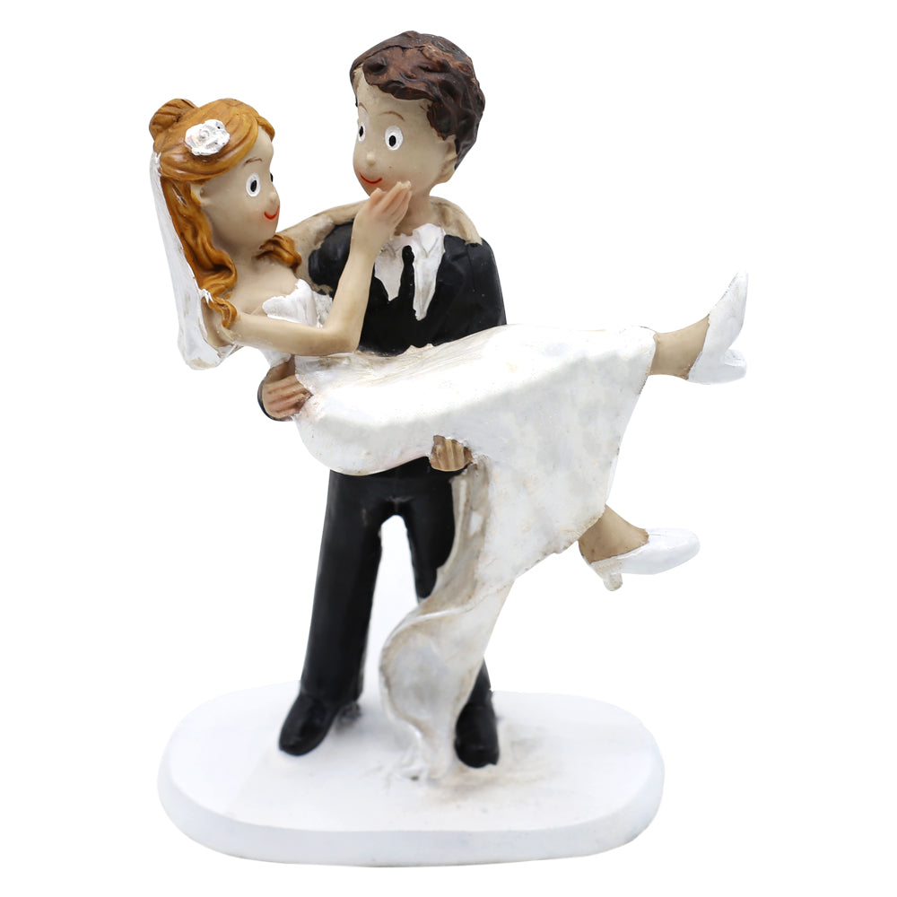Groom Carries Bride Cake Topper