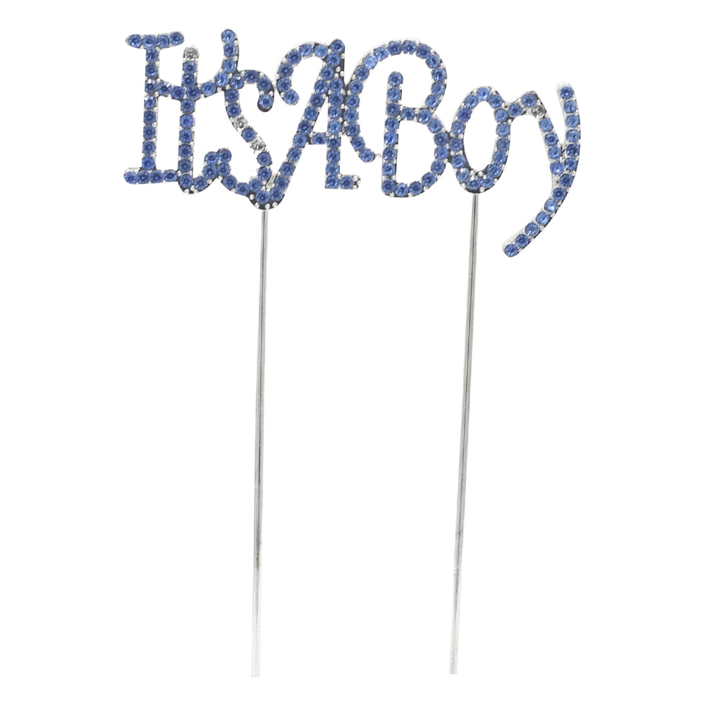 Its A Boy Cake Topper With Blue Nugs
