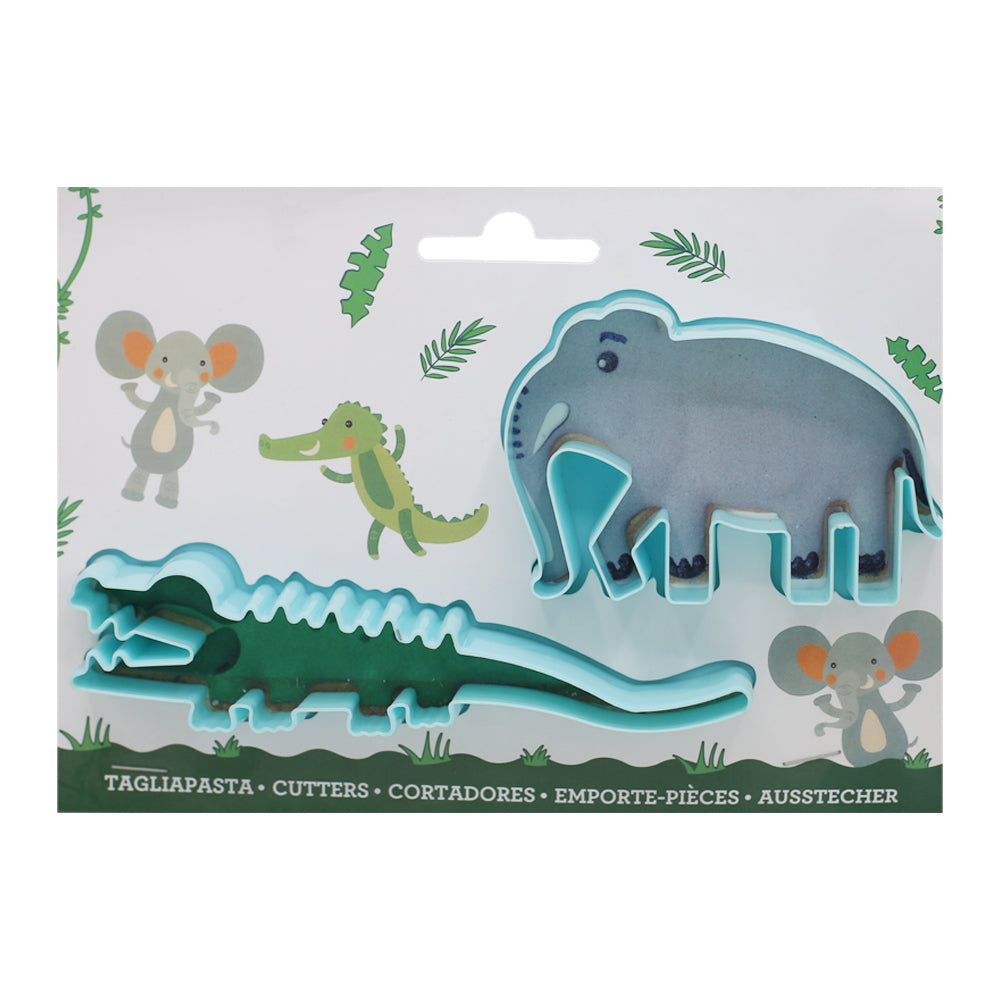 Elephant & Crocodile Cookie Cutter 2Pcs Set